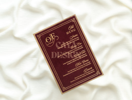 Burgundy Velvet Menu