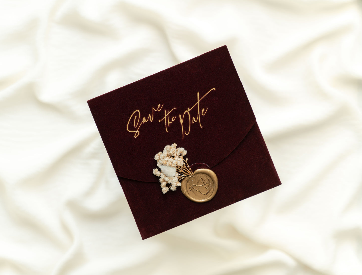 Square Velvet Wedding Invitation