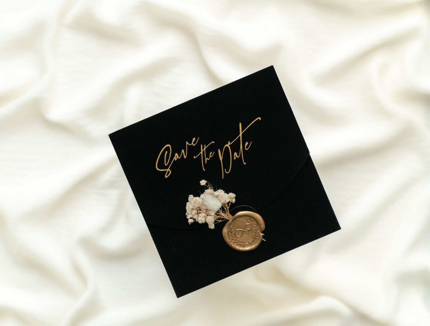 Square Velvet Wedding Invitation