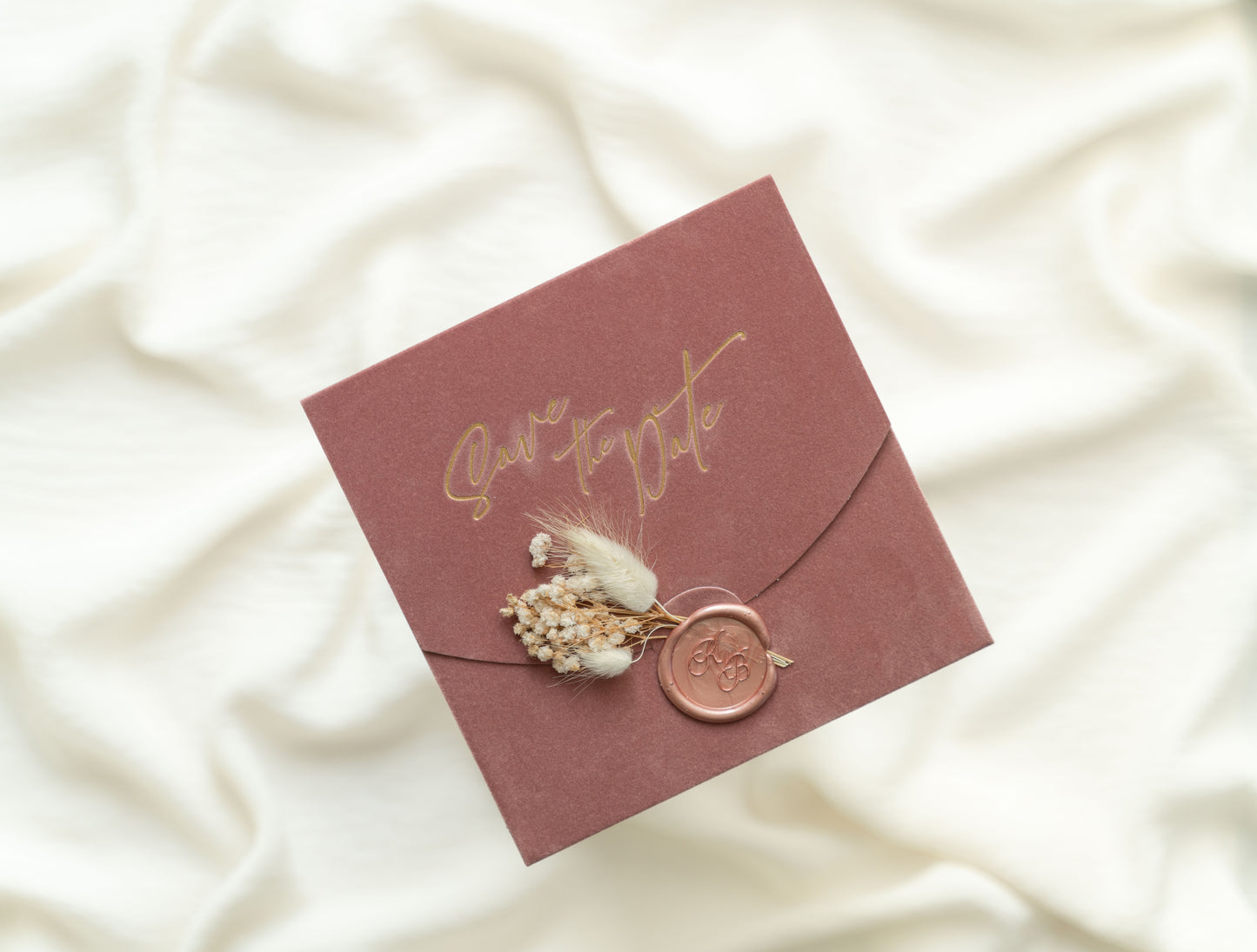 Square Velvet Wedding Invitation