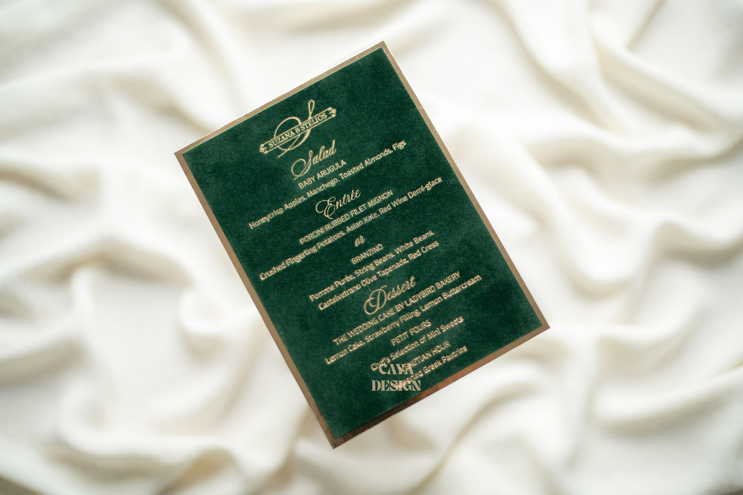 Emerald Velvet Menu