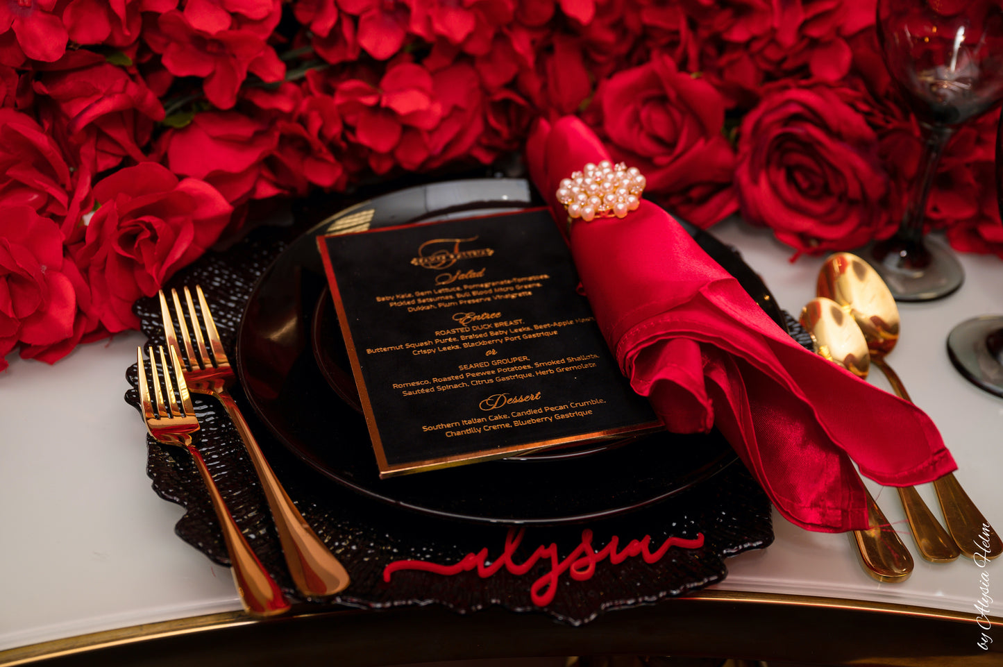 Black Velvet Menu